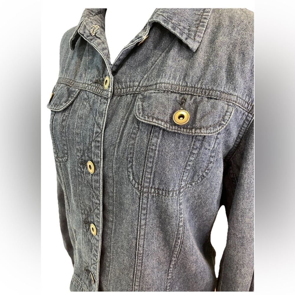 Hennes collection lightweight ladies size 10 blue denim jacket/Shirt/Shacket - Picture 3 of 12